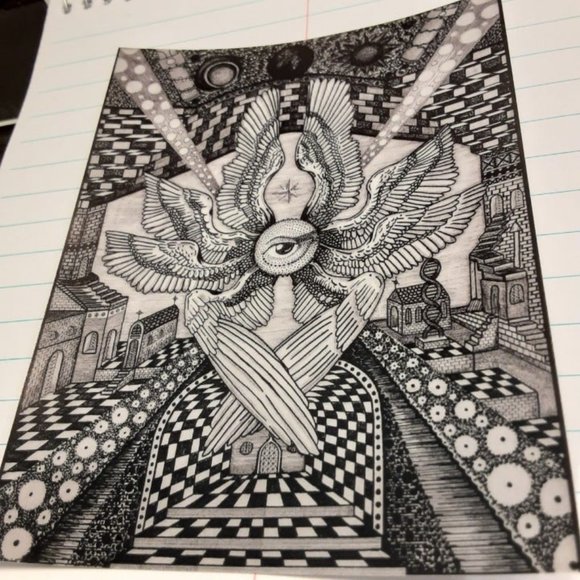 Biblical Angel Mandala Sticker - Picture 1 of 1